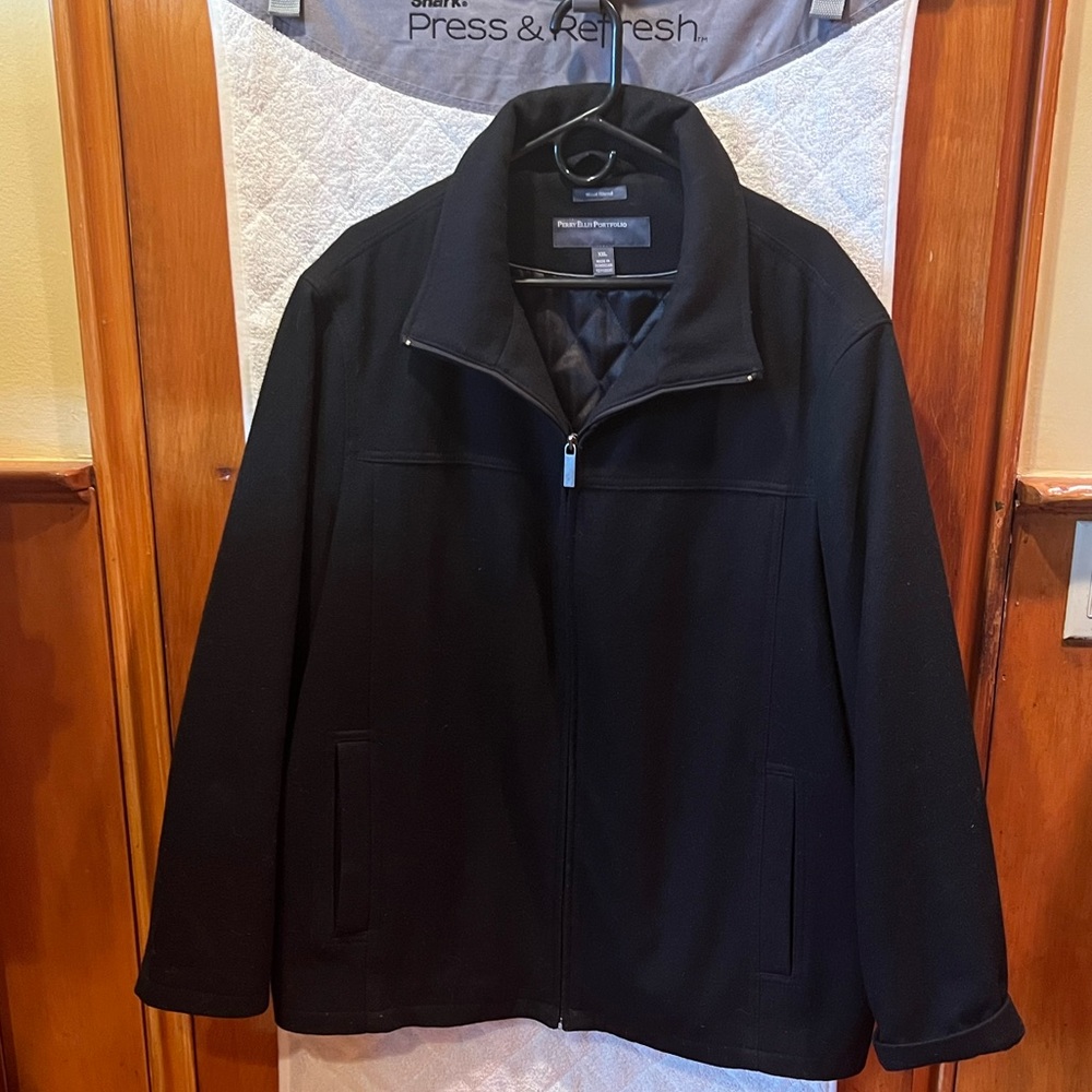 Perry Ellis Pea Coat style wool Jacket XXL, never worn, Brand New! 100% Mint